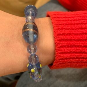 Blue Beaded Bracelet